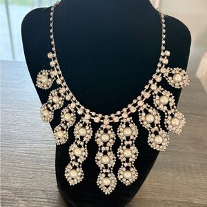 Silver and Pearl Necklace